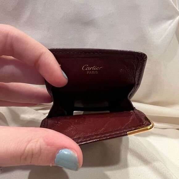 Cartier Unisex Vintage Leather Envelope Clutch Bag and Cigarette Case Luxury - Picture 15 of 15